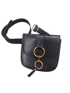 EUC Frye Ilana Harness Small Saddle Bag Black Leather.